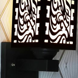 Gojeeva Brown Wood Square Wall Lamps-picture-49
