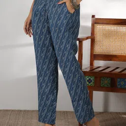 Libas Bandhani Printed Sequinned A-Line Kurta With Trousers & Dupatta image 5