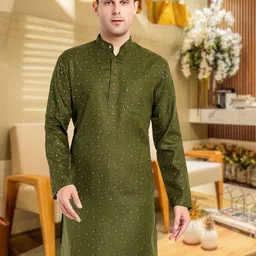 Moda Rapido Men Ethnic Motifs Handloom Kurta-image-93