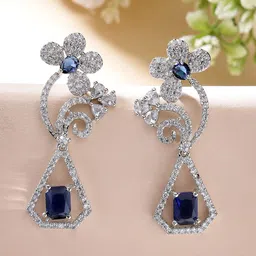 ZENEME Floral Drop Earrings-image-49