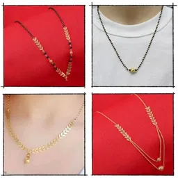 NINAMAAYRA Gold-Plated Brass Artificial Stones & Beads Mangalsutra-picture-47