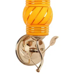 Somil Premium Designer Glass Wall / Night Lamp Elegant & Stylish Dcor Accent for Modern Interiors, color, Yellow, Size:- 20 X 18 X 28 CM-picture-24