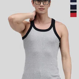 AMUL COMFY Pack Of 4 Pure Cotton Gym Vest-picture-32