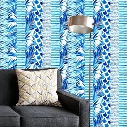 ArtzFolio Printed UV-Resistant Anti-Bacterial Abstract Striped Waves Peel & Stick Wallpaper-image-3