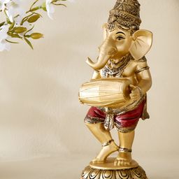 Home Centre Gold-Toned Religious Idol Showpiece-35