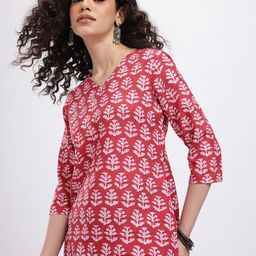 Anouk Rustic Floral Printed V-Neck Kurti-picture-46