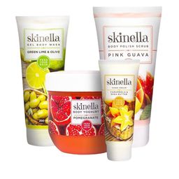 skinella Set Of Body Wash 200 ml-Body Scrub 150 g-Hand Cream 50 g & Body Yoghurt 200 g-21