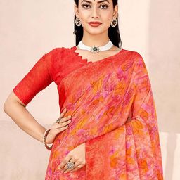 Mitera Printed Bagru Saree With Blouse-picture-29