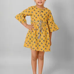 JEXPORT Girls Yellow Pure Cotton Clothing Set-image-42