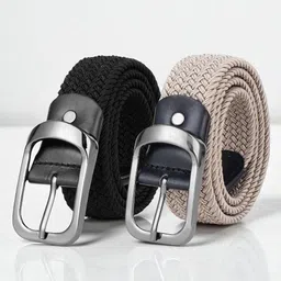 CRUSSET Men Pack Of 2 Canvas Braided Belt-image-86