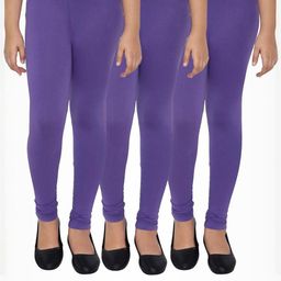 Tik Tok WEARS Girls Purple Churidar Length Leggings-picture-33
