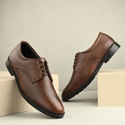 HERE&NOW Men Leather Formal Derbys-picture-54