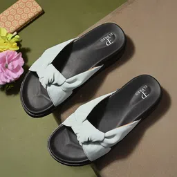 El Paso Solid Flatform Sandals-38