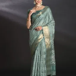 Mitera Zari Art Silk Sungudi Saree-image-98