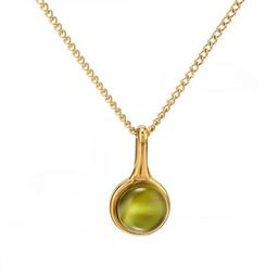 Just Lil Things Round Shape Stone Studded Pendant With Chain-image-3