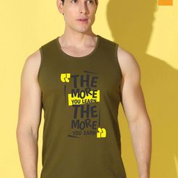 WOOSTRO Pack Of 2 Printed Combed Cotton Gym Vests VWS26(MORE OLIVE)(HARD MUSTARD)-image-77