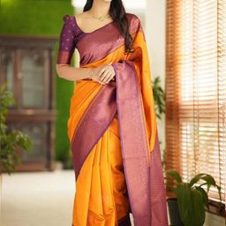 Munir Ethnic Motifs Zari Silk Blend Banarasi Saree-image-92