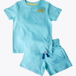 Reedoo Kids Abstract Printed Pure Cotton T-shirt With Shorts-picture-46