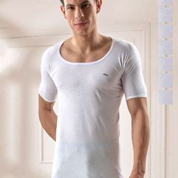 LUX VENUS 
Pack of 8 Men Round Neck Cotton Vest-image-33