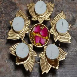 Craftlayout Lotus Shape Handcrafted Urli Bowl-image-98