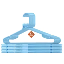 Kuber Industries Blue 12 Pieces Hangers For Wardrobe-23