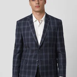 Van Heusen Checked Slim-Fit Single Breasted Formal Blazer-image-25