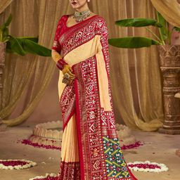 Moda Rapido Ethnic Motifs Chikankari Pure Georgette Patola Saree-image-97