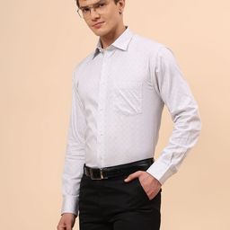 Cantabil Floral Printed Spread Collar Cotton Shirt-picture-28