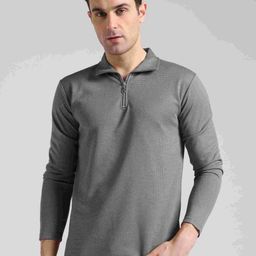 INDICLUB Men Solid Polo Collar Cotton T-shirt-image-5