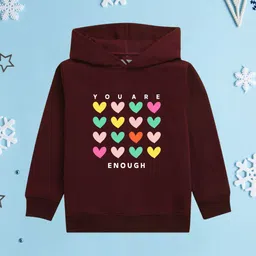 NUSYL Girls Printed Hooded Sweatshirt-picture-34