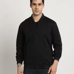 Turtle Men Solid Reversible Bomber Jacket-image-40