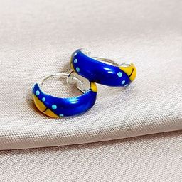 INARI SHINES 925 Sterling Silver Good Vibes Only Circular Shaped Hoop Earrings-image-53