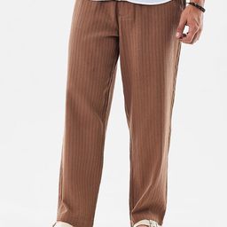 Snitch Men Brown Mid-Rise Straight Fit Cotton Trouser-image-85