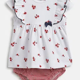 Chicco Girls Floral Printed Short Sleeves Fit & Flare Dress With Shorts-picture-51
