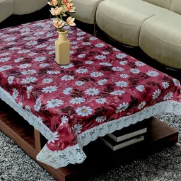 KANUSHI INDUSTRIES Red Floral Waterproof 4-Seater Table Cover-image-48