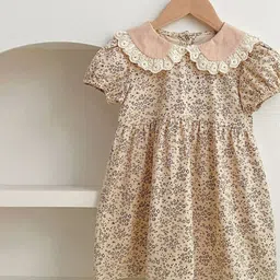 LULU & SKY Floral Print Peter Pan Collar Puff Sleeve A-Line Dress-picture-28