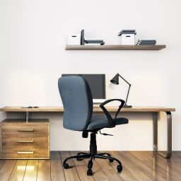 Titan Foam Back Office Chair Mid Back with Armrest: 3 year warranty Fabric Office Arm Chair-image-41