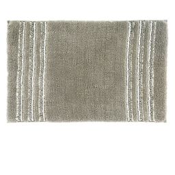 OBSESSIONS Beige & White Self Design Ultra Absorbent Anti-Skid Rectangular Bathmat image 4