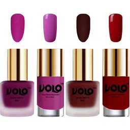 VOLO Set Of 4 Velvet Matte & Extra Shine Nail Polish-8 ml & 9.9 ml Each Shade 14-23-35-31 image 1