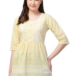 ERUDITE CLUB Women Embroidered Pure Cotton A-Line Kurti-picture-31
