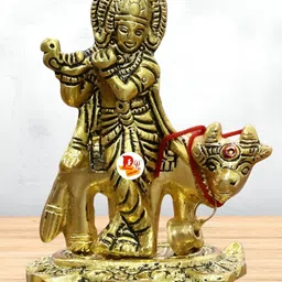 DARIDRA BHANJAN Gold-Toned Religious Idol Showpiece-image-71