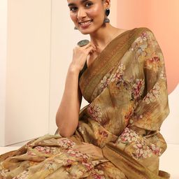 Libas Floral Printed Saree-picture-2