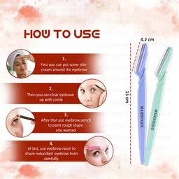 MAJESTIQUE Set of 9 Eyebrow Touch Up Face Razor image 2