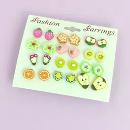 Balasundri Women Set of 12 Plastic Pearl Stud Earring-picture-37