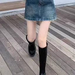 StyleCast Denim Straight Mini Skirt-picture-36