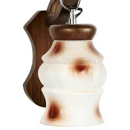 Somil Premium Designer Glass Wall / Night Lamp Elegant & Stylish Dcor Accent for Modern Interiors, color, Brown, White, Size:- 20.5 X 24.5 X 31 CM-image-40