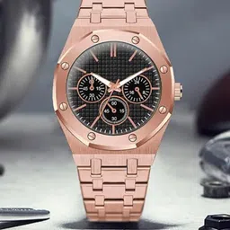 THE SHOPOHOLIC Men Dial & Stainless Steel Bracelet Style Straps Analogue Watch Hub-Coper-18