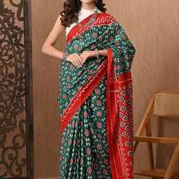 Anouk Pure Cotton Ikat Saree-13
