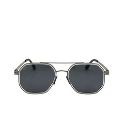 QUE UNIVERSE Men Grey Polarised UV Protected Lens Hex Sunglasses image 3