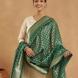 Fabindia Floral Woven Design Dupatta-picture-39